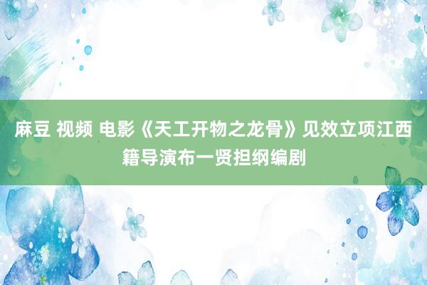 麻豆 视频 电影《天工开物之龙骨》见效立项江西籍导演布一贤担纲编剧